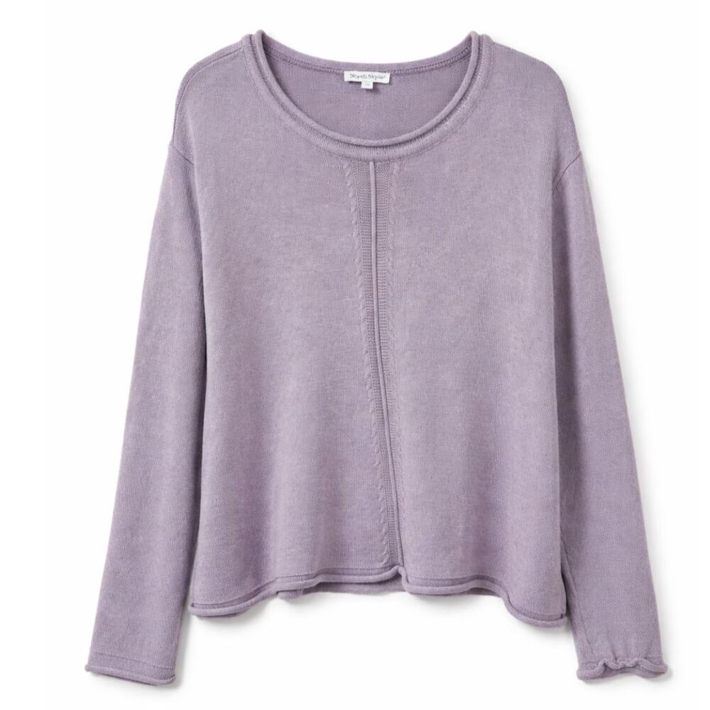 NorthStyle Lavender Knit Sweater 2X Soft Relaxed Minimalist Cozy Cottagecore